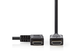 Cable HDMI de alta velocidad con conector HDMI Ethernet conector HDMI en ángulo hacia la izquier