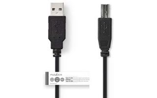 Cable USB 2.0 - A Macho - USB B Macho - 2,0 m - Negro