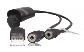 Cable USB a Jack 3.5 salida stereo + Jack 3.5 entrada mono