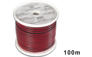 Cable altavoz CCA - 2 x 1.00mm² - Rojo/Negro - Bobina: 100m
