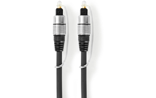 Cable de Audio Óptico - Macho TosLink Macho - Macho TosLink - 2,50 m - Gris Antracita