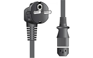 Imagenes de Cable de alimentación Schuko - IEC negro de 1,5 metros
