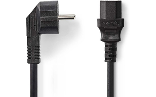 Imagenes de Cable de alimentación Schuko Macho en Ángulo - IEC-320-C13 - 10 metros - Negro