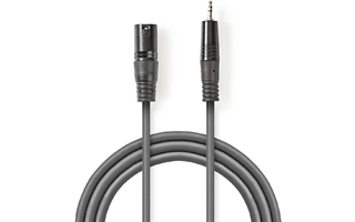 Imagenes de Cable de audio XLR de 3 Pins Macho a MiniJack 3,5 mm Macho - 3,0 m - Gris