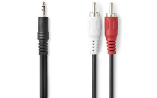 Cable de audio estéreo jack de 3,5 mm a doble rca