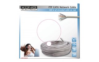 Cable de red FTP CAT6 en bobina de 100 metros
