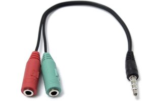 Cable divisor audio Jack 3.5mm auriculares y micrófono jack 3.5 mm