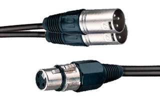 Cable en Y 2 x XLR Macho >> 1 x Hembra CBL-141