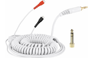 Cable repuesto blanco rizado para Sennheiser HD-25 3.5m
