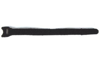 Cadeneta con cierre de gancho y bucle - color negro - 12.5 x 300