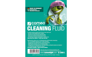 Cameo CLEANING FLUID 0,25L - Líquido especial para la limpieza de máquinas de niebla - 250 ml