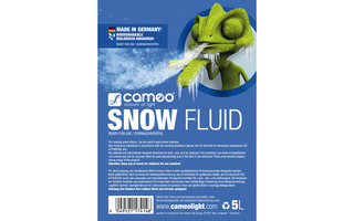 Cameo SNOW FLUID 5L - Líquido especial para creación de espuma en máquinas de nieve - 5 l