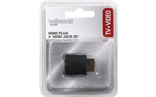 Conector HDMI macho a conector HDMI hembra 90º / Estándar