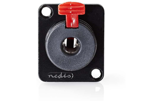 Conector Jack 6.35mm hembra montaje chasis - Negro - Nedis COTP23910BK