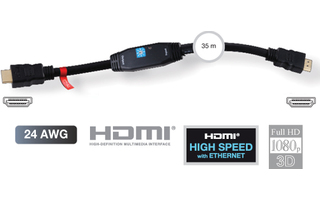 Conexion HDMI 19Pin Macho / Macho con amplificacion 35 Metros
