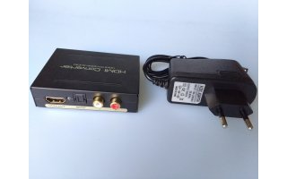 1 m SPDIF + RCA estéreo audio + Convertidor y extractor de audio de HDMI a HDMI Basics Cable óptico de audio digital Toslink