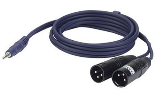 Cable minijack estéreo a 2 Canon-XLR 1,5 m