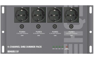 Dimmer Pack DMX de 4 canales (4 x 5A)