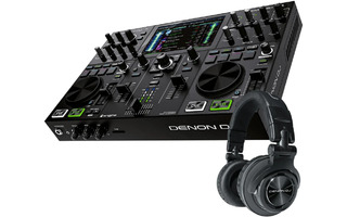 Denon DJ Prime GO + Denon DJ HP-1100