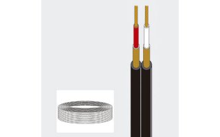 EDC Cable paralelo 2 hilos apantallados 100m negro bobina