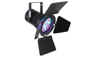 Imagenes de Foco LED PAR 36 - 12 x 1W R+G+B con 'BARN DOOR' - Negro