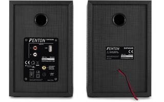 Fenton SHF404B Powered BT Bookshelf Speakers 4” MP3