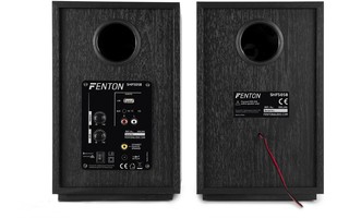 Fenton SHF505B Powered BT Bookshelf Speakers 5.25” MP3