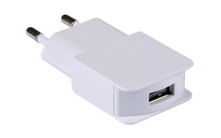 Cargador con conexión USB 5V - 1A - Blanco