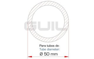 Guil ABZ-00/N - Abrazadera para tubo de ø 48 - 50 mm (aluminio) color Negro