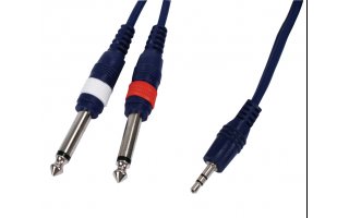 Instrument cable stereo mini jack > 2x mono jack 3.00 m