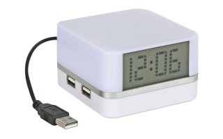 Reloj digital con HUB USB 2.0 - Cambiar color LED