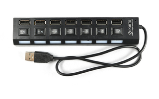 HUB USB 3.0 - 7 Puertos - Interruptor On/Off - Indicador LED