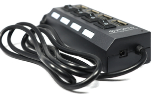 HUB USB 2.0 - 4 Puertos - Interruptor On/Off - Indicador LED