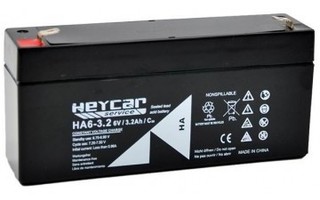 HeyCar HA6-3.2 - Batería de plomo de 6V 3,2Ah , 134x34x61mm