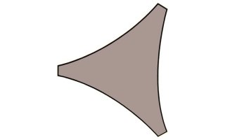 Vela de sombra triangular - 5 x 5 x 5m, COLOR: GRIS TOPO