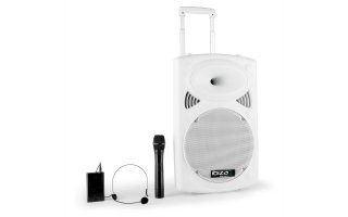 Ibiza Sound PORT12 VHF BT blanco - Sistema portable con bateria