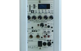 Ibiza Sound Port 8 VHF Blanco Sistema portable con batería & bluetooth