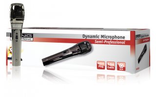 Uni-directional dynamic microphone metal black