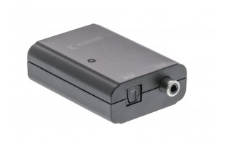 Convertidor de audio digital TosLink hembra- S/PDIF hembra, gris oscuro