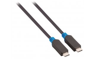 USB 3.1 C macho - C macho de 1,00 m en color gris