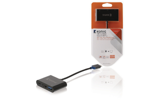 Adaptador de varios puertos de A/V digital USB 3.1 C macho - C/VGA/A hembra de 0,15 m