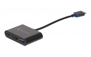 Adaptador de varios puertos de A/V digital USB 3.1 C macho - C/HDMI/A hembra de 0,15 m