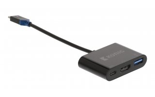 Adaptador de varios puertos de A/V digital USB 3.1 C macho - C/HDMI/A hembra de 0,15 m