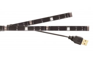 Luz ambiental mediante USB para el televisor en 2 cintas de 50 cm de luz de color RGB con contro