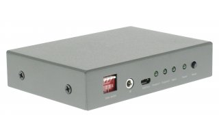 Divisor HDMI de 2 puertos con entrada HDMI y 2 salidas HDMI en color gris oscuro