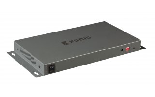 Divisor HDMI de 2 a 8 puertos con 2 entradas HDMI y 8 salidas HDMI en color gris oscuro