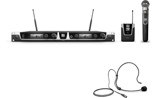 LD Systems U508 HBH 2 Sistema inalámbrico con Petaca, micrófono de diadema y micrófono de Mano d