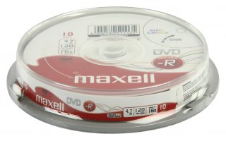 DVD grabable e imprimible con velocidad 16X, perno de 10 uds.