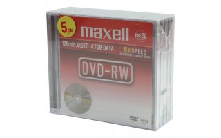 5 DVD - REGRABABLE 4.7GB 6X MAXELL 