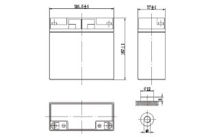 Imagenes de BATERÍA DE PLOMO-ÁCIDO 12V-17Ah